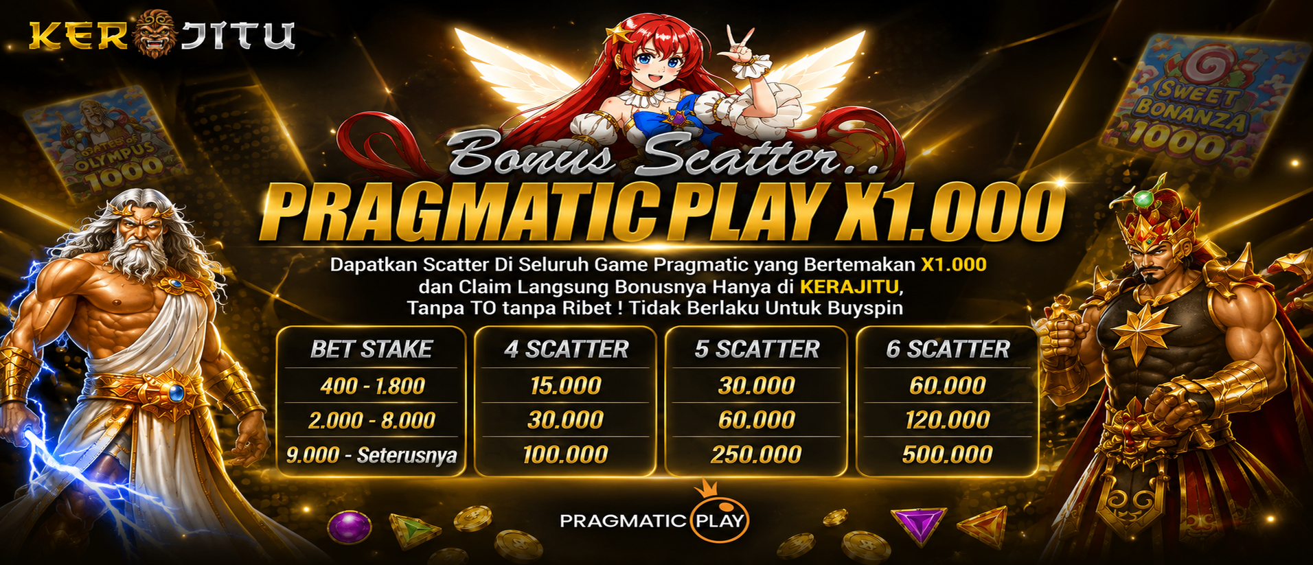 BONUS SCATTER PRAGMATIC PLAY X1000